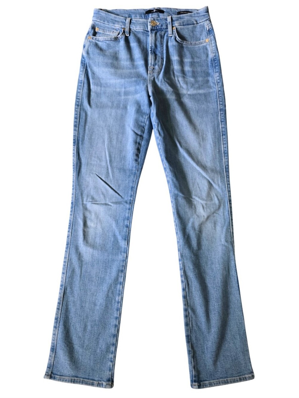 7FAM 7 For All Mankind High Rise Kimmie Straight Intro Italian Fabric 27